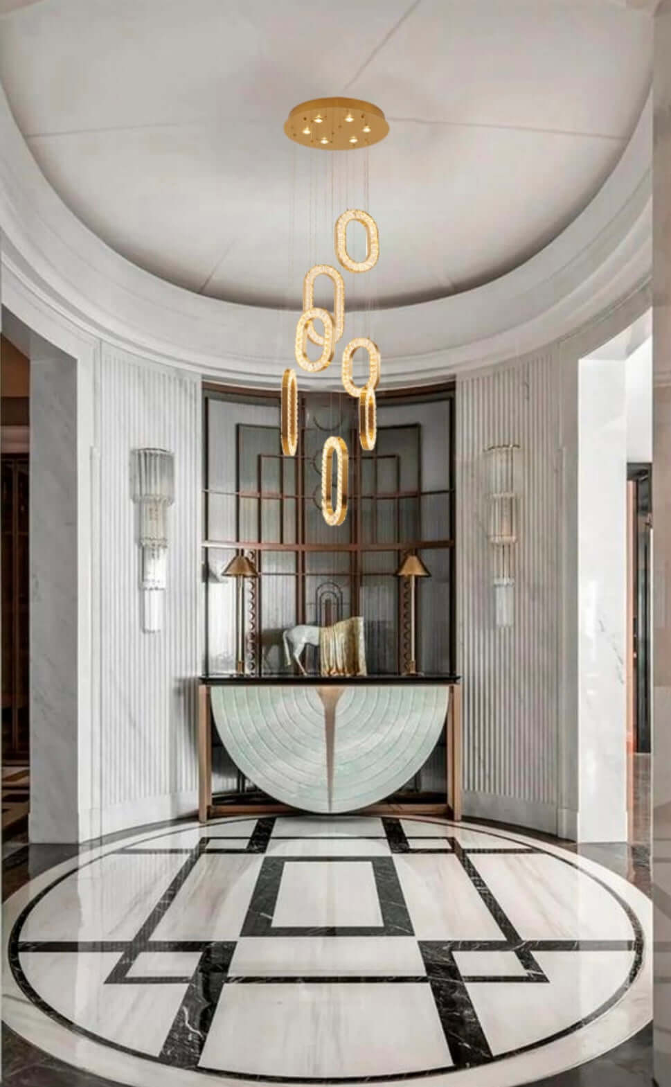Luxe Gold Crystal Chandelier by Bethel International