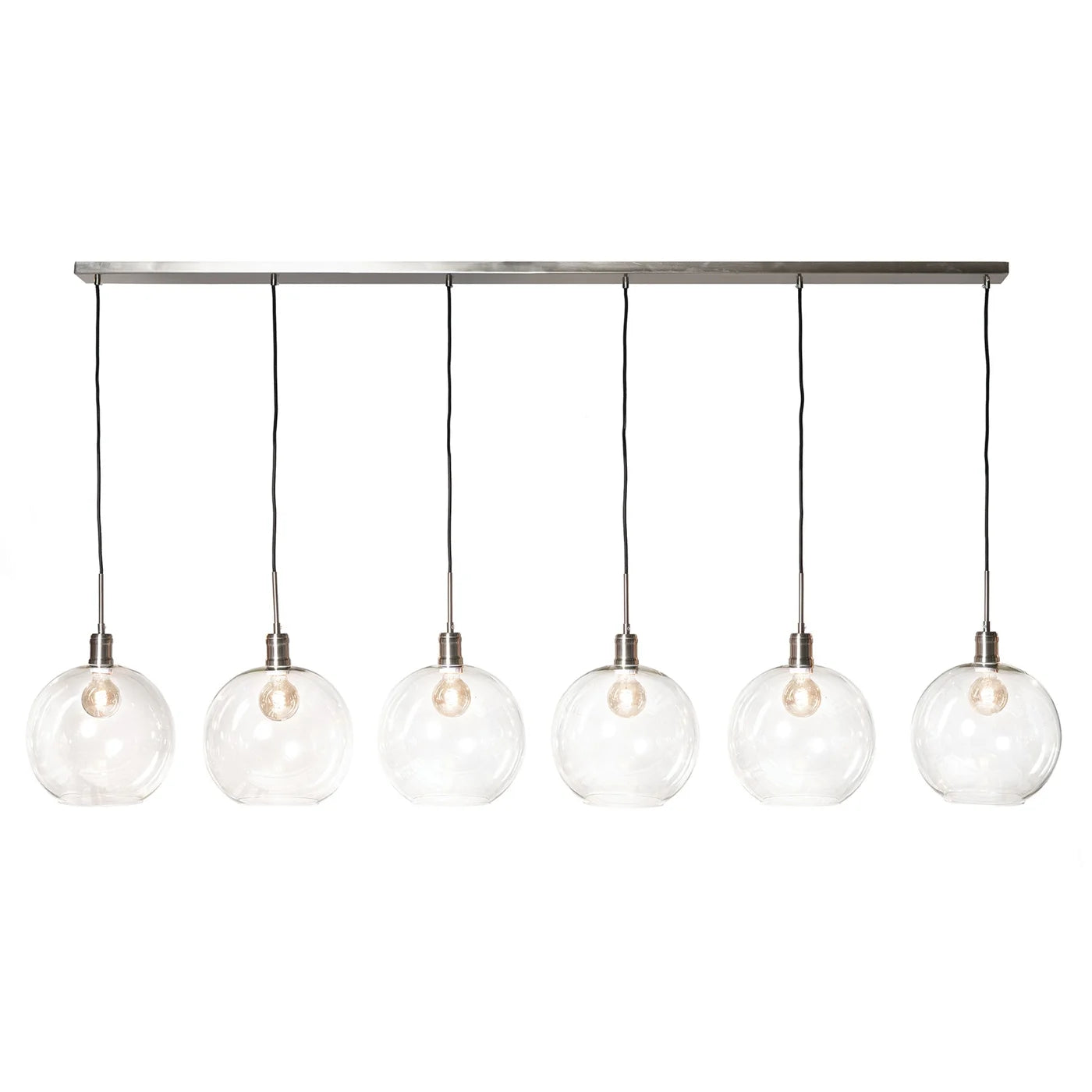 Luca Nickel/Brass Chandelier - Large by Harp&Finial