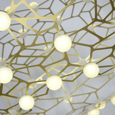 Gold Honeycomb LED Chandelier