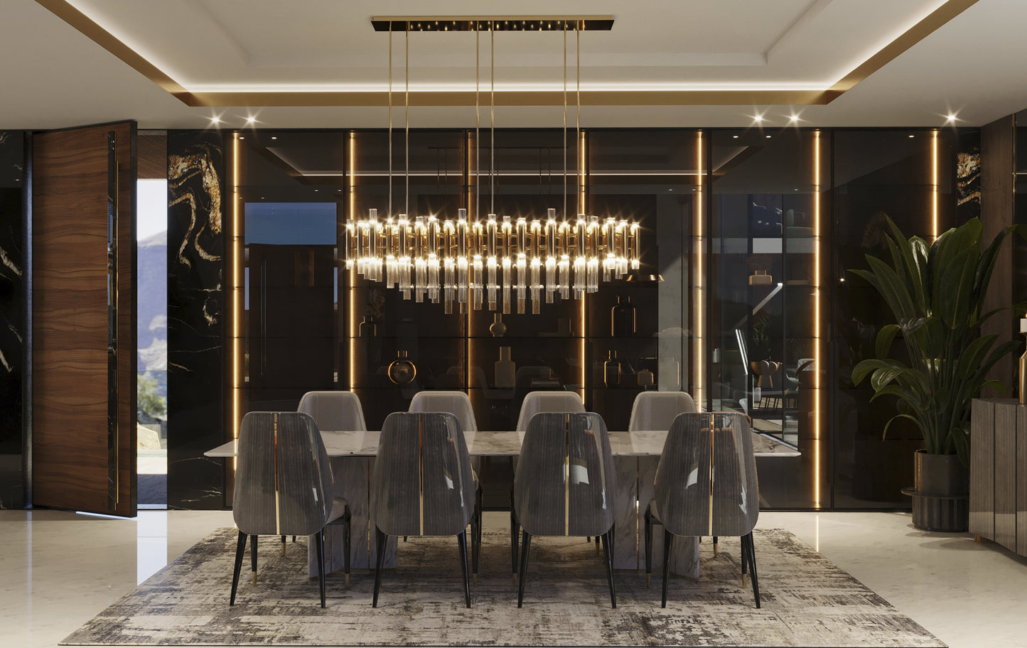 Waterfall Rectangular Suspensión by Luxxu