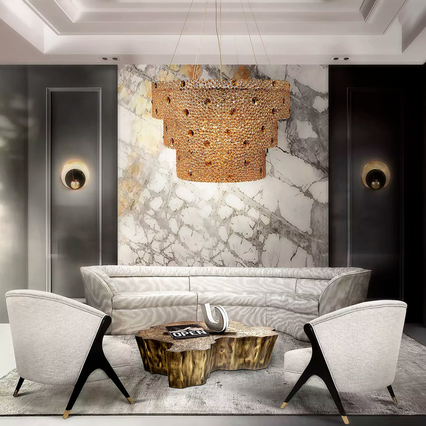 Eternity 3 Tier Chandelier by Koket