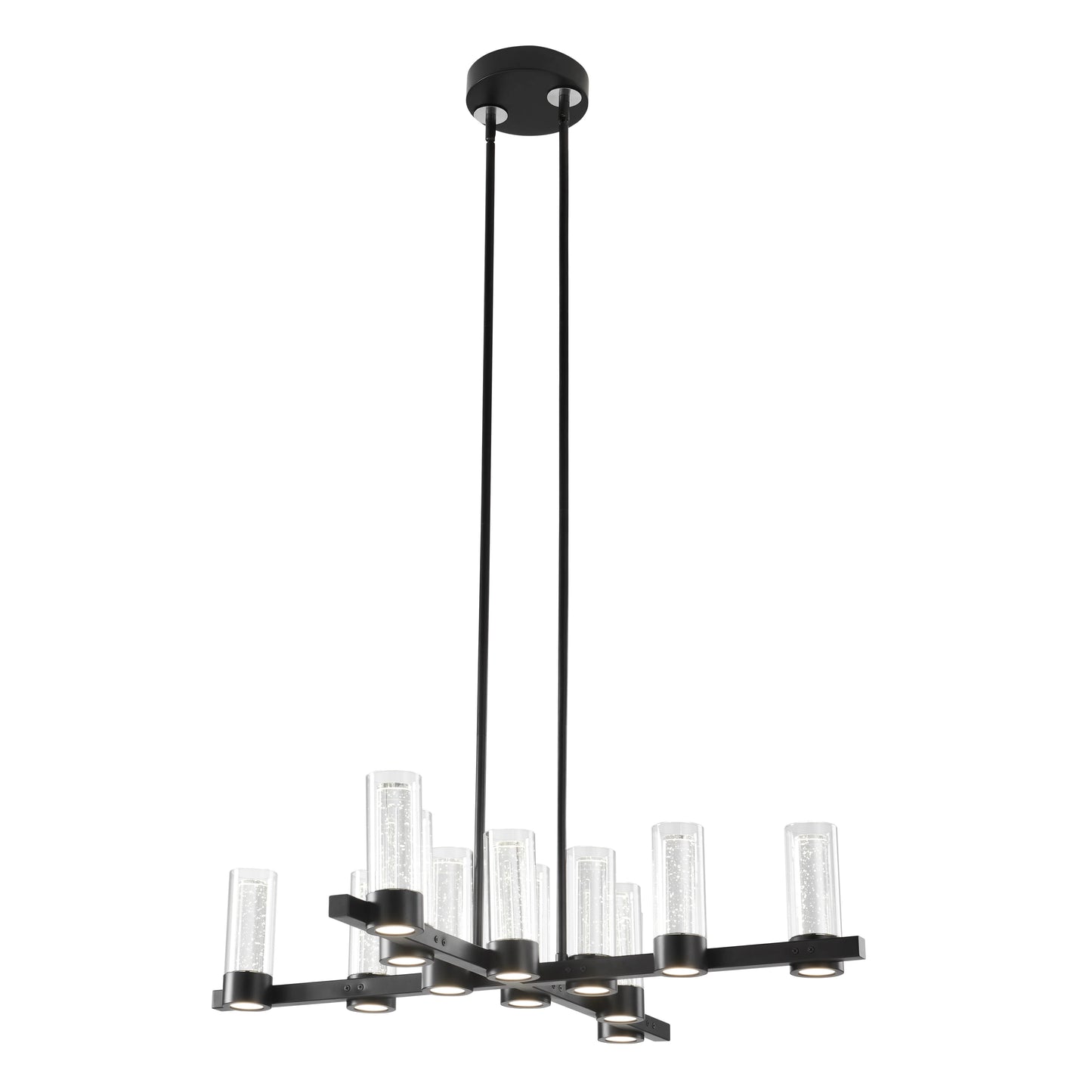 Victory 12 Lights Chandelier // Matte Black