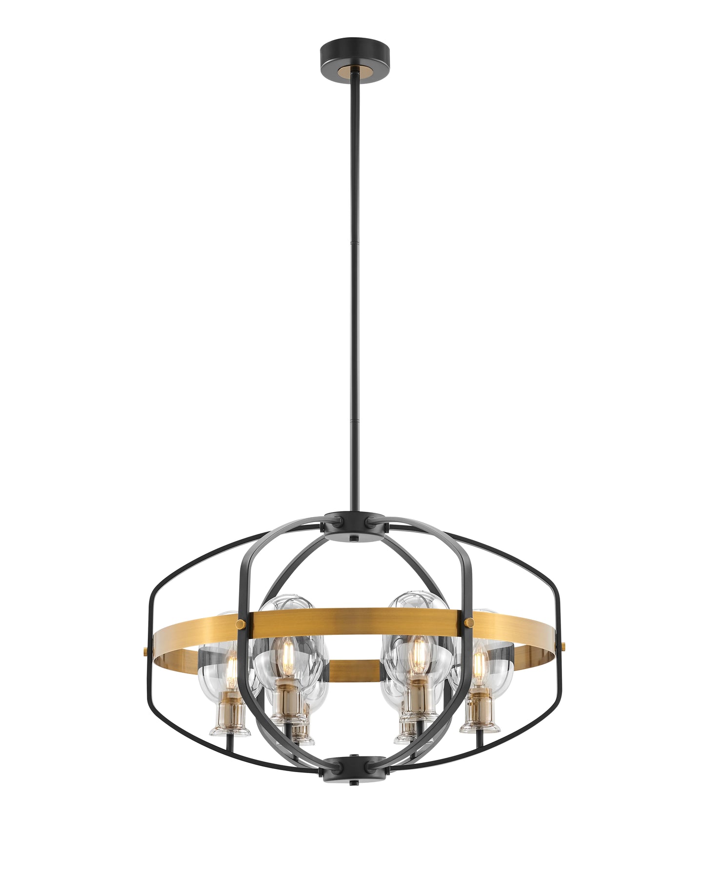 Gold & Black Opia Vintage 8 Lights Chandelier