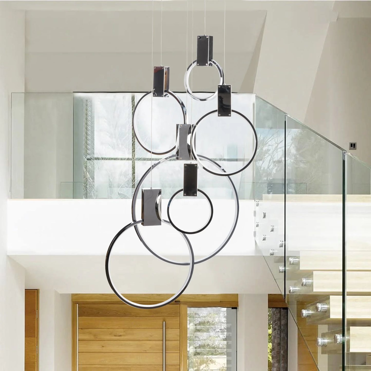 Hong Kong LED Circular Chrome Chandelier