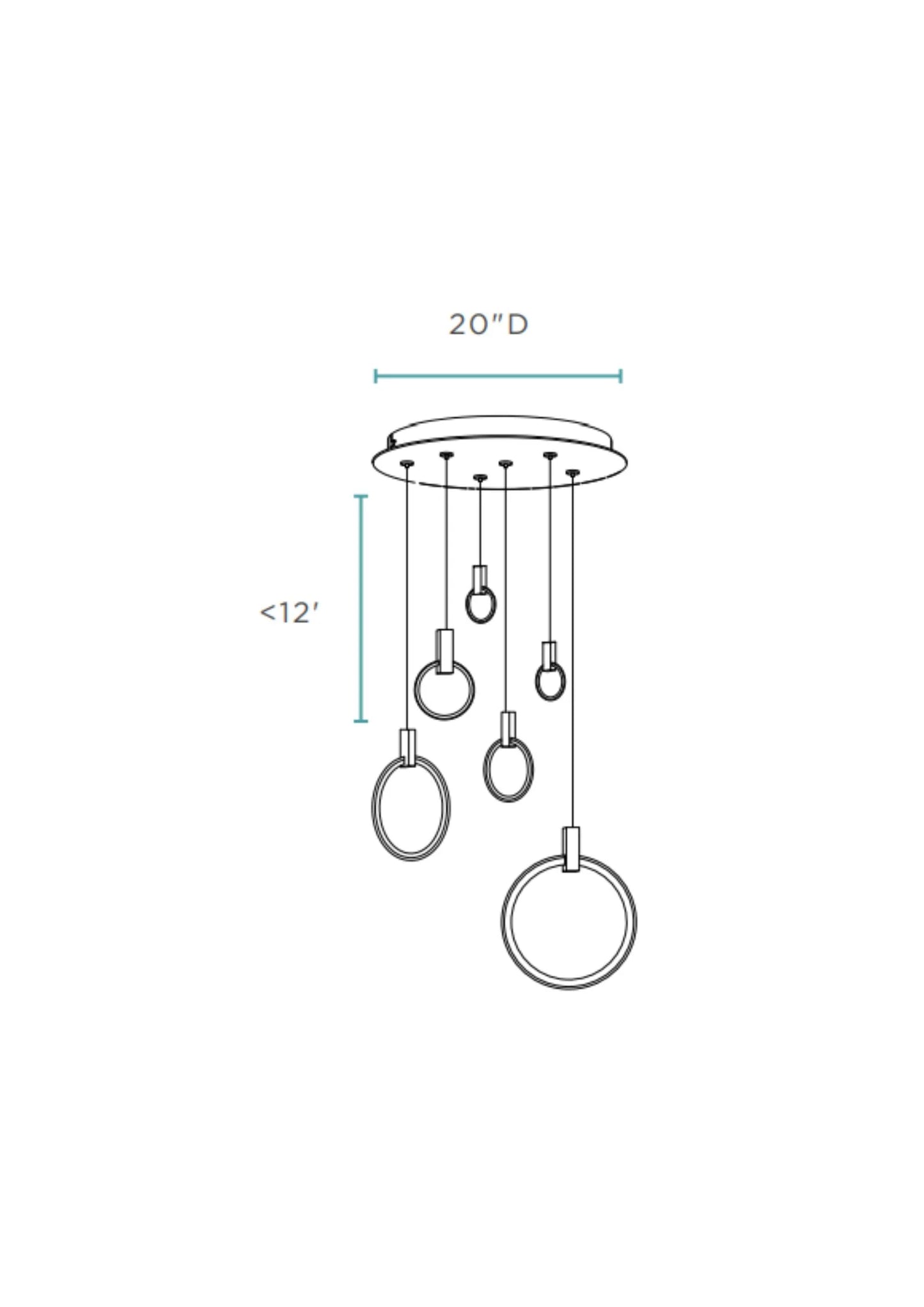 Hong Kong LED Circular Chrome Chandelier