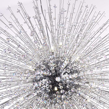 Clear Crystal Beaded Sputnik Chandelier with Chrome Hardware