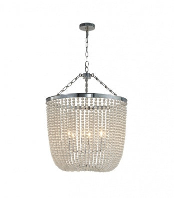 Satin Black/Chrome/Gold Frame Chandelier with Clear Beaded Hanging Glass