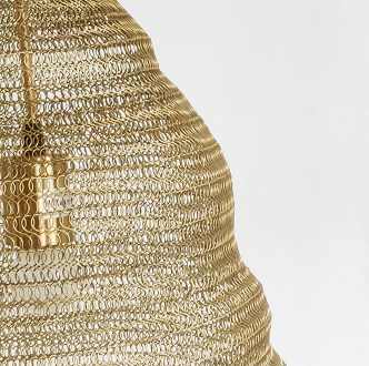 12-Inch Chain Basket Pendant Light (Gold or Black Finish)