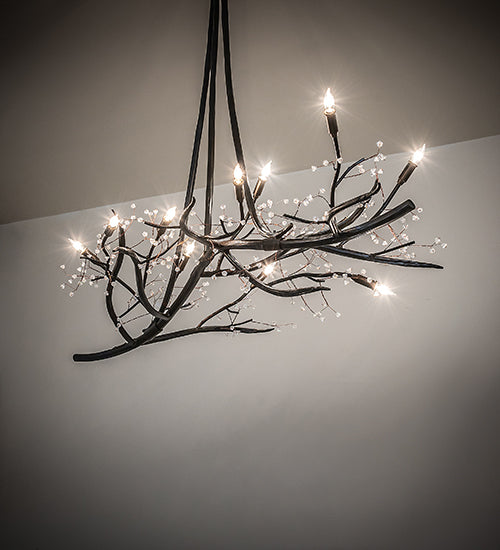 60" Long Winter Solstice Budding Chandelier by Meyda Lighting
