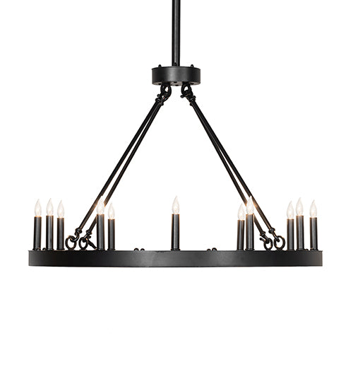 36" Wide Loxley Horizon Ring 12 Light Chandelier