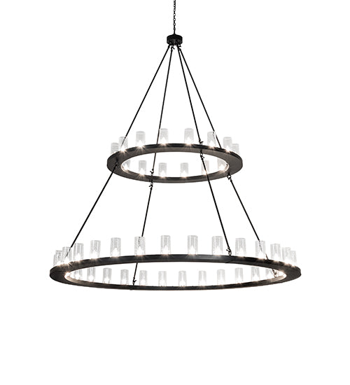 84" Wide Loxley 48 Light Two Tier Chandelier