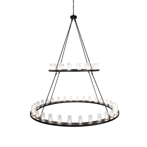 84" Wide Loxley 48 Light Two Tier Chandelier