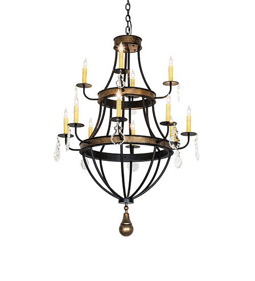 30" Wide Georgetown 12 Light Chandelier