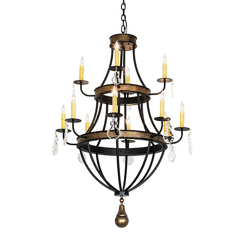 30" Wide Georgetown 12 Light Chandelier