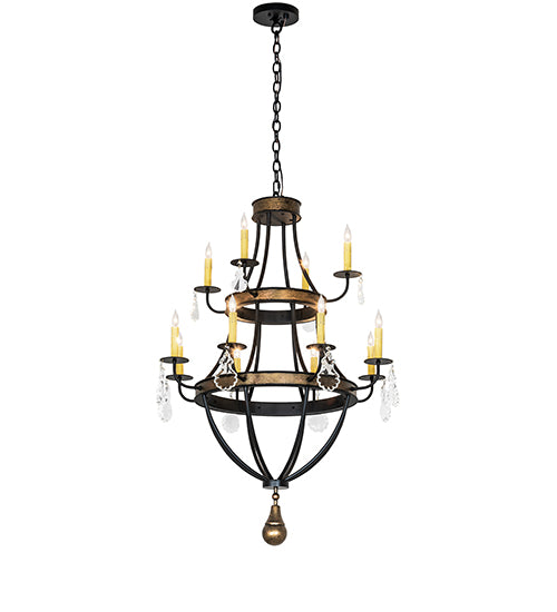 30" Wide Georgetown 12 Light Chandelier