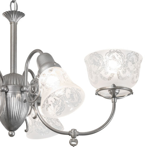 30" Wide Gas & Electric 6 Light Chandelier