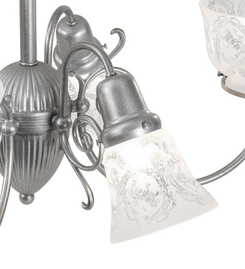 30" Wide Gas & Electric 6 Light Chandelier