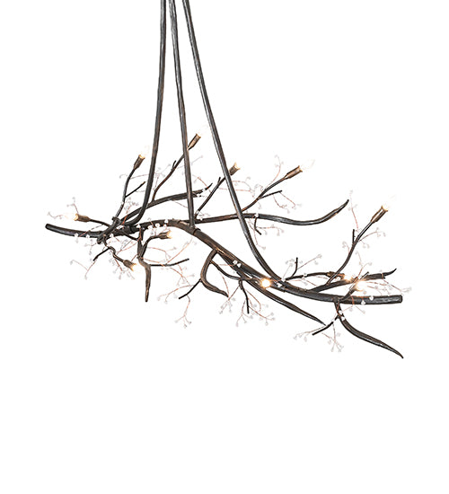 60" Long Winter Solstice Budding Chandelier by Meyda Lighting