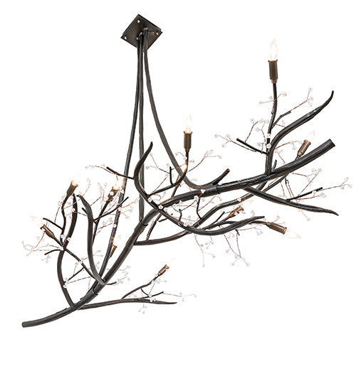 60" Long Winter Solstice Budding Chandelier by Meyda Lighting
