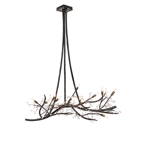 60" Long Winter Solstice Budding Chandelier by Meyda Lighting
