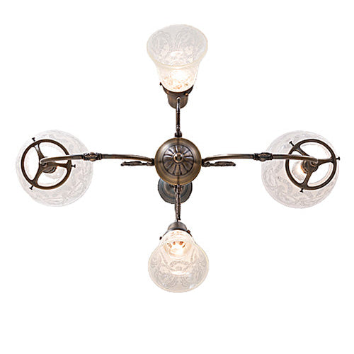 29" Wide Revival Gas & Electric 4 Light Chandelier