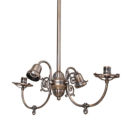 29" Wide Revival Gas & Electric 4 Light Chandelier