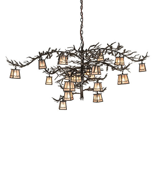 66" Wide Pine Branch Valley View 18 Light Chandelier by Meyda Lighting