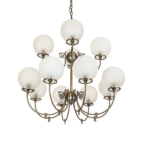 40" Wide Revival Gas & Electric 12 Light Chandelier