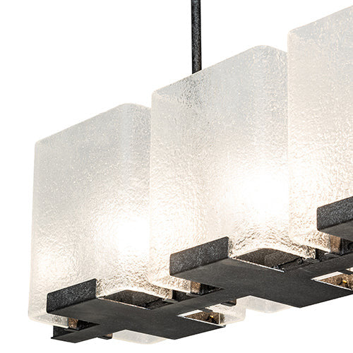 60" Long Ice Cube 6 Light Oblong Chandelier by Meyda Lighting