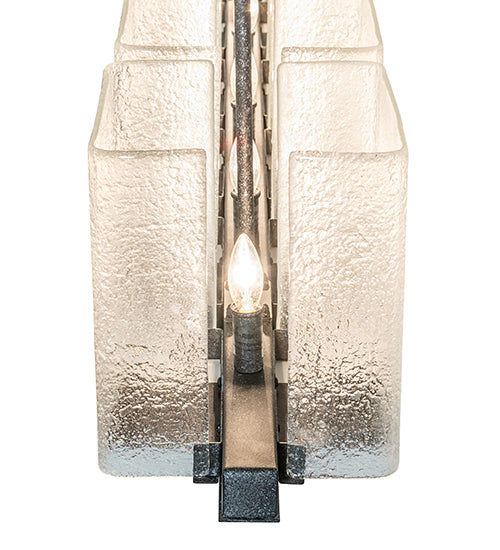 60" Long Ice Cube 6 Light Oblong Chandelier by Meyda Lighting