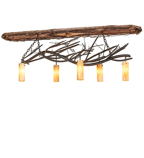71" Long Winter Solstice Cilindro 5 Light Oblong Chandelier by Meyda Lighting