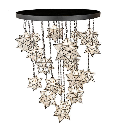 72" Wide Moravian Star 19 Light Cascading Chandelier by Meyda Lighting