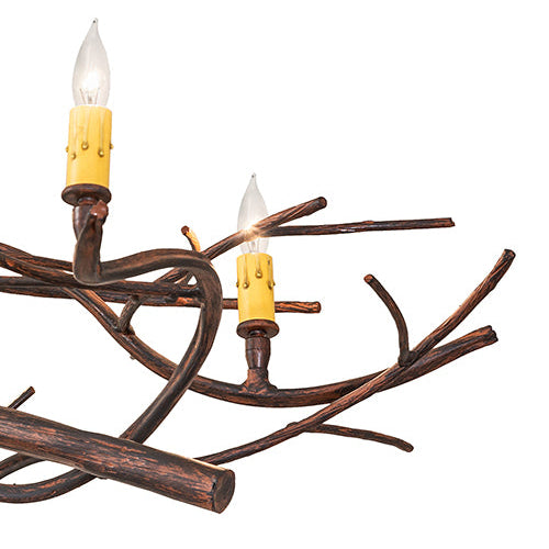 57" Long Winter Solstice 8 Light Oblong Chandelier