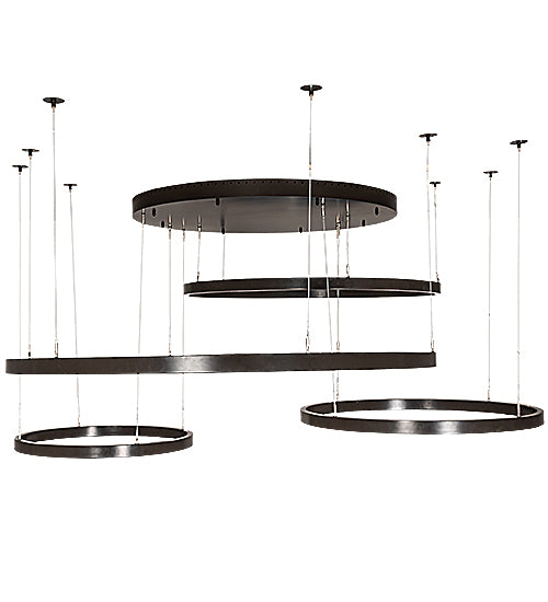87" Wide Anillo 4 Ring Pendant by Meyda Lighting