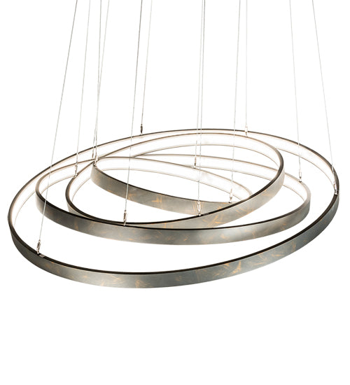 48" Wide Anillo 4 Ring Cascading Pendant by Meyda Lighting