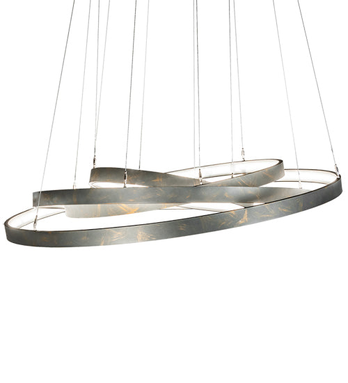 48" Wide Anillo 4 Ring Cascading Pendant by Meyda Lighting