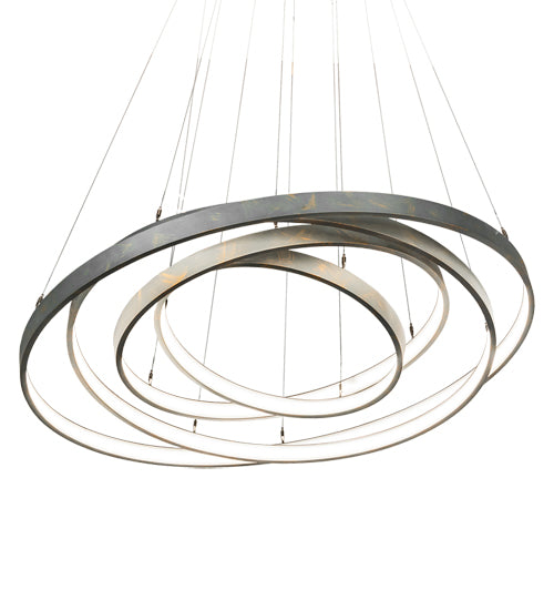48" Wide Anillo 4 Ring Cascading Pendant by Meyda Lighting