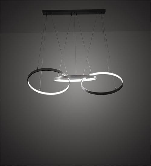 72" Long Anillo 3 Ring Cascading Pendant by Meyda Lighting