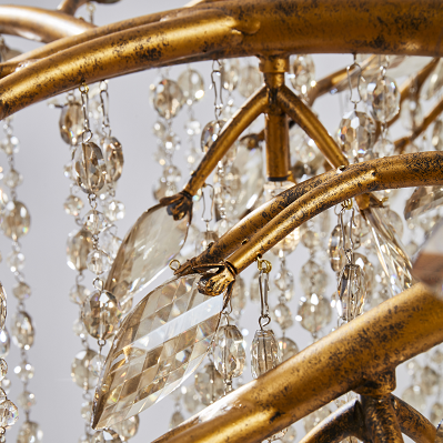 Antique Gold Branch Chandelier
