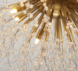 Clear Crystal Firework Chandelier