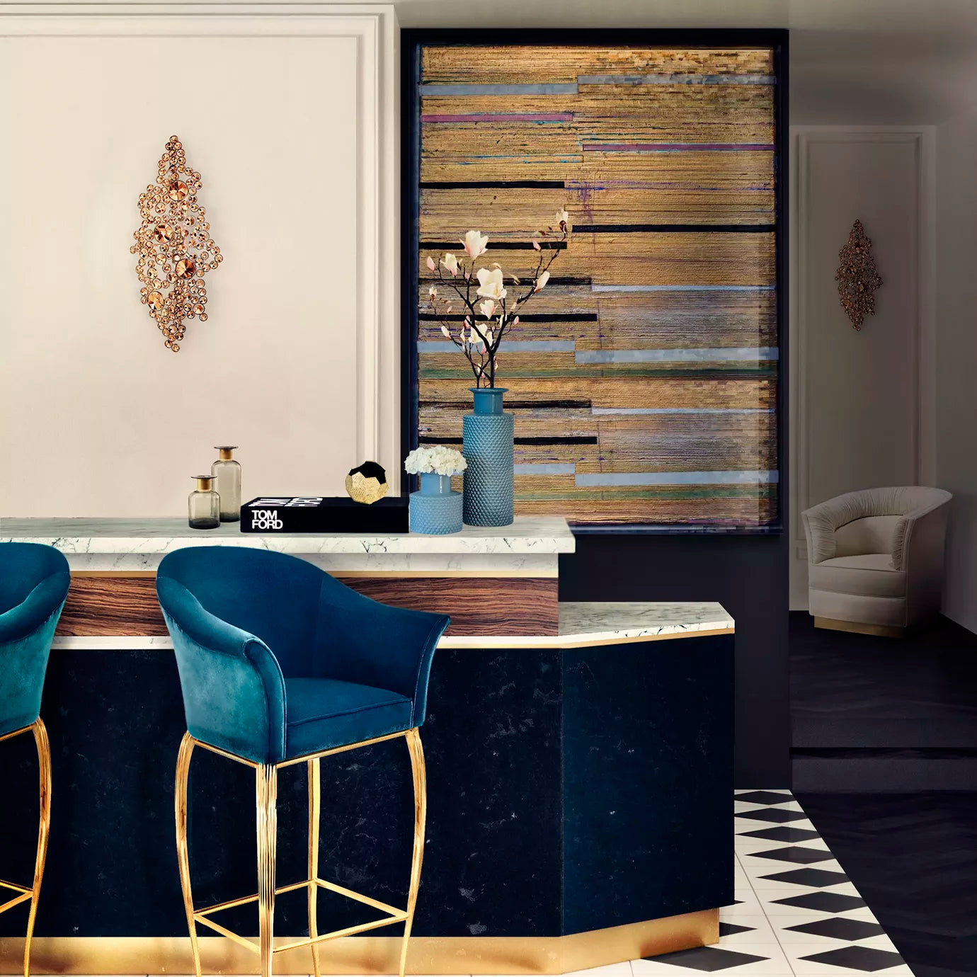 Eternity Clear Glass Wall Sconce