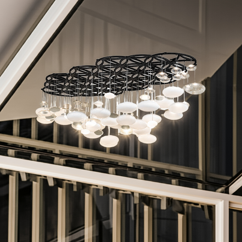 120" Long Nuageux Cascading Chandelier