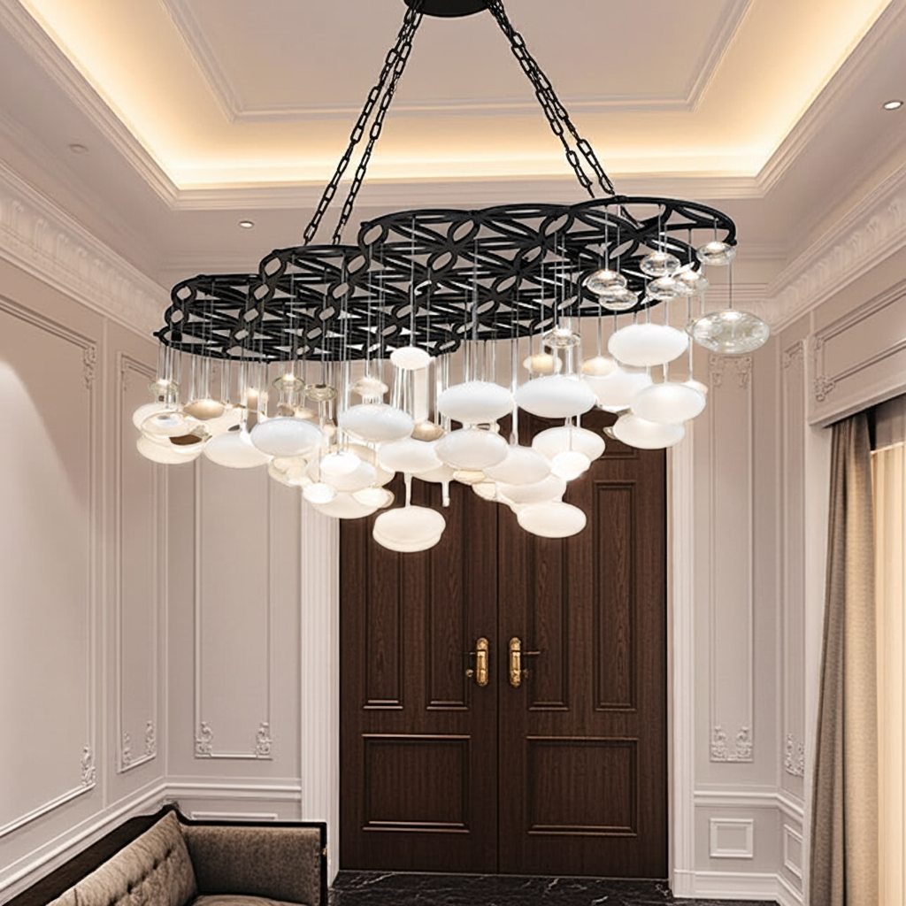 120" Long Nuageux Cascading Chandelier