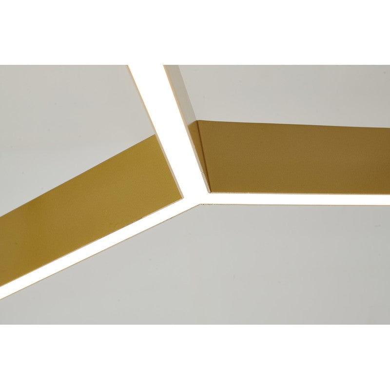 Painted Brass “Y” LED Light Chandelier