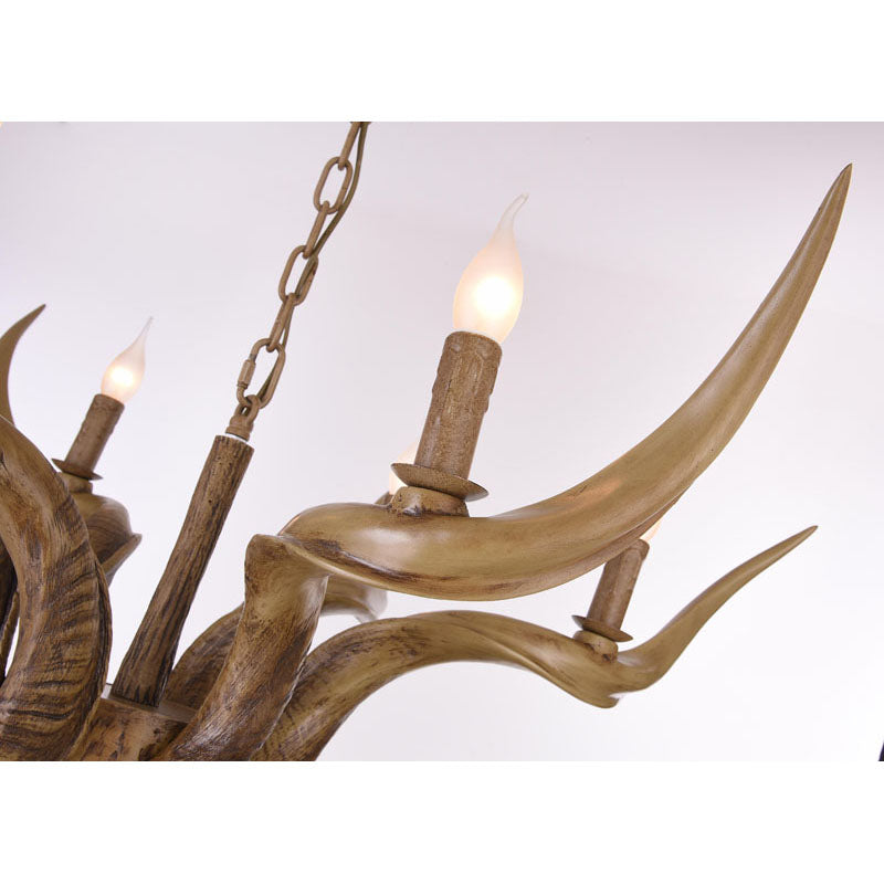 Faux Natural Horn Color Antelope Chandelier