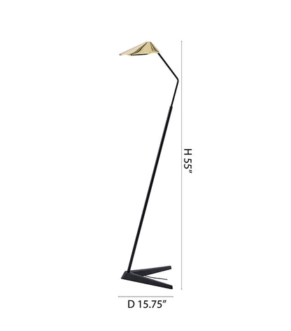 Black & Brass LED Floor Lamp