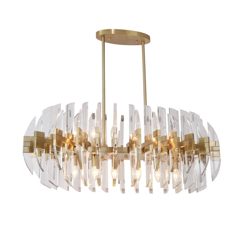 Copper Frame Oval Shape Chandelier