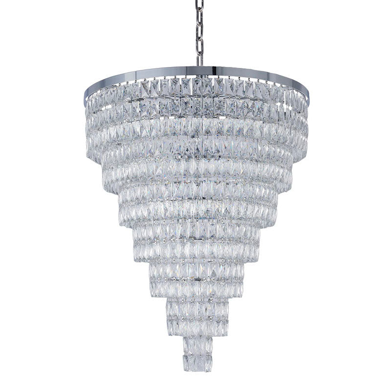 Seven-Tier Chandelier with Crystals