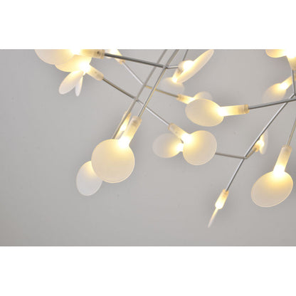 LED Petal Chandelier With Frosted Acrylic Diffusers