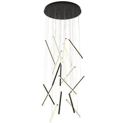 Satin Black LED Chandelier